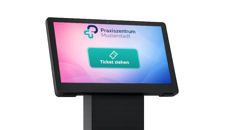 SmartKiT Touchoberfläche zum Ziehen eines Tickets