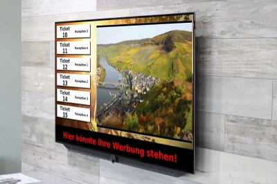 TV-Bildschirm Wartebereich